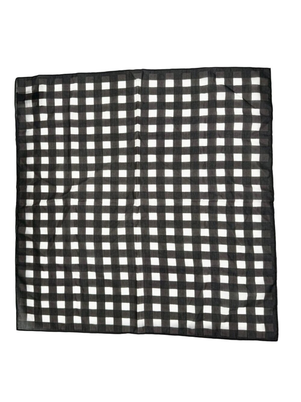 Rag & Bone Black Gingham Bandana / Scarf